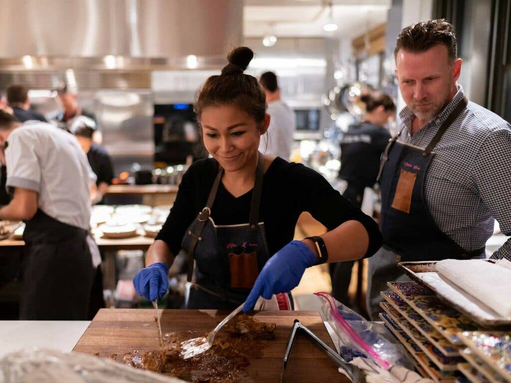 Chef Ditpare’s southern Thai-style dry curry lamb ribs.