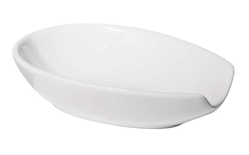 Oggi Ceramic Spoon Rest, White