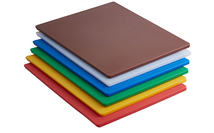 Six HCAAP Colored Plastic Cutting Boards
