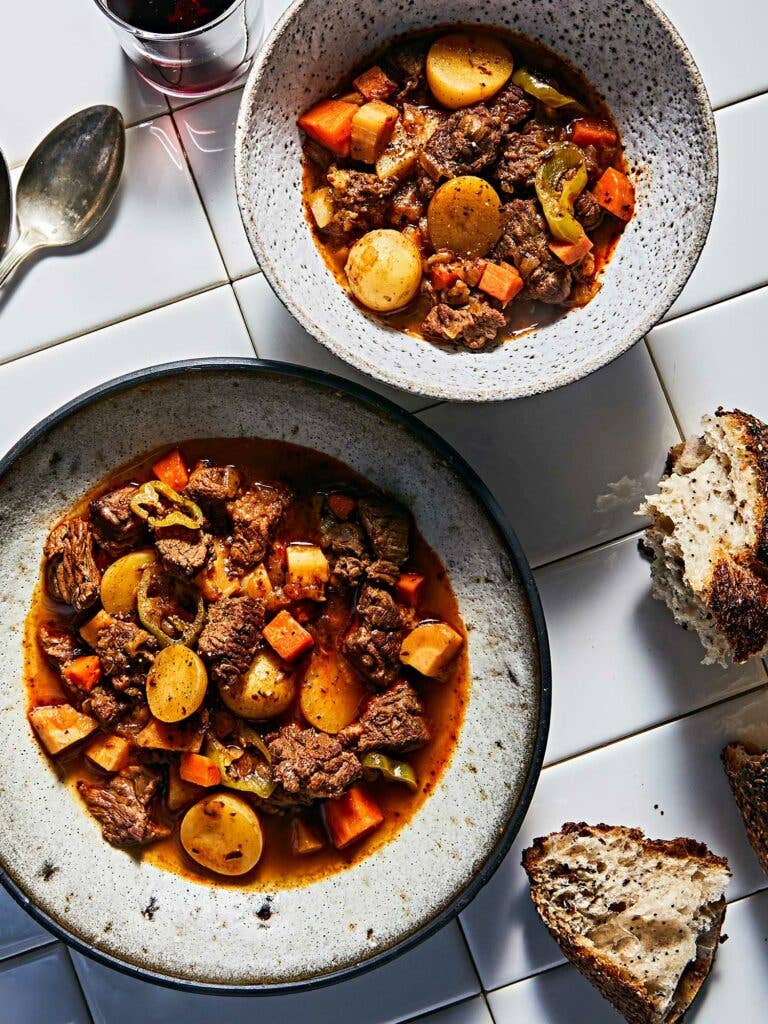 Rye bread is the ideal accompaniment for a bowl of hearty goulash.