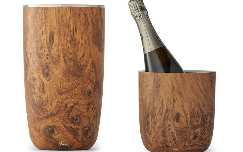 S'well Teak Wine Chiller and Ice Bucket