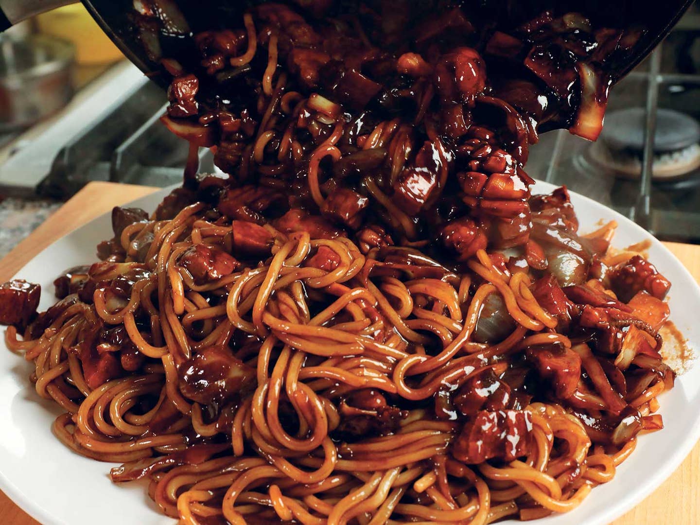 Korean Black-Bean Noodles (Jajangmyeon)