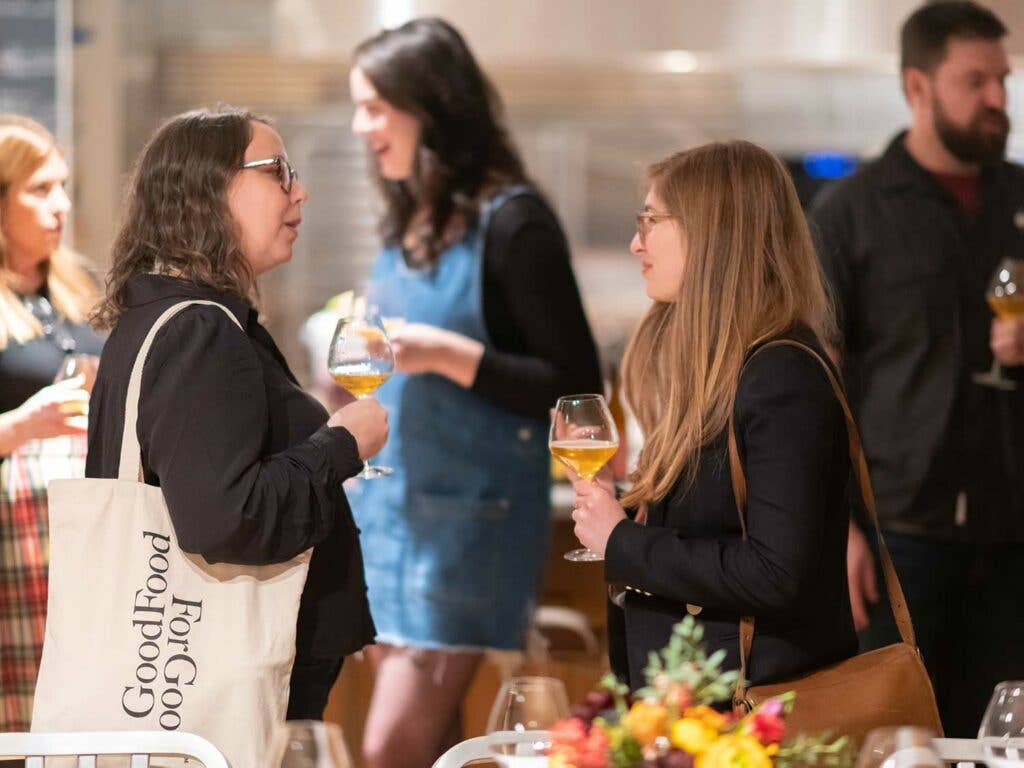 Guests sipped Goose Island’s Sofie while enjoying Chef Greg Baxtron’s ferment-forward snacks.