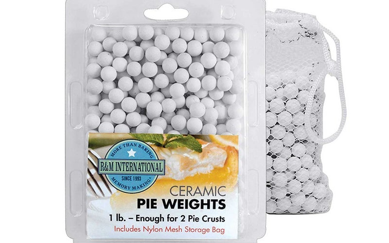 R&M International Ceramic Pie Weights, 1 lb. with Mesh Storage Bag