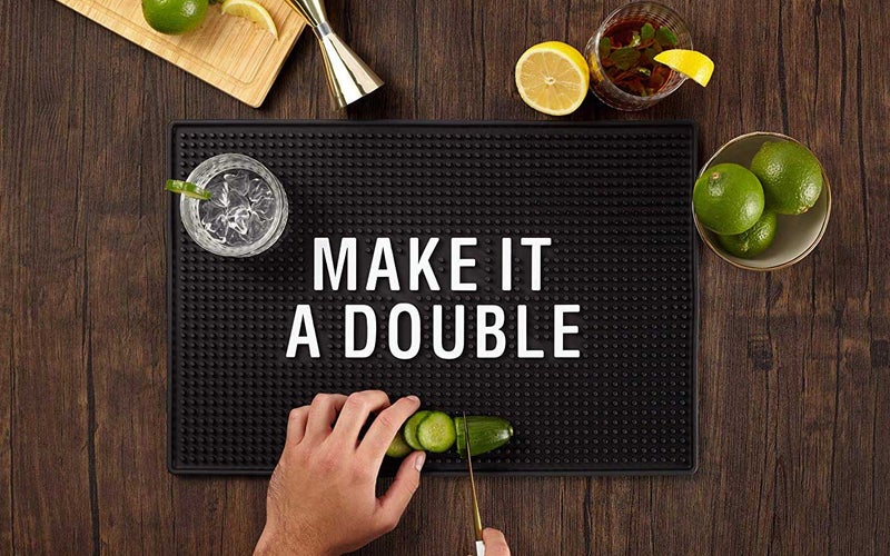 “Make It A Double” Home Bar Mat