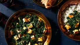 Saag Paneer (Spinach with Fresh Indian Cheese)