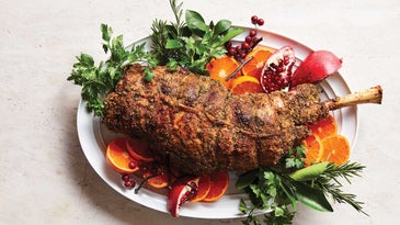 Leg of Lamb with Herb–Garlic Crust
