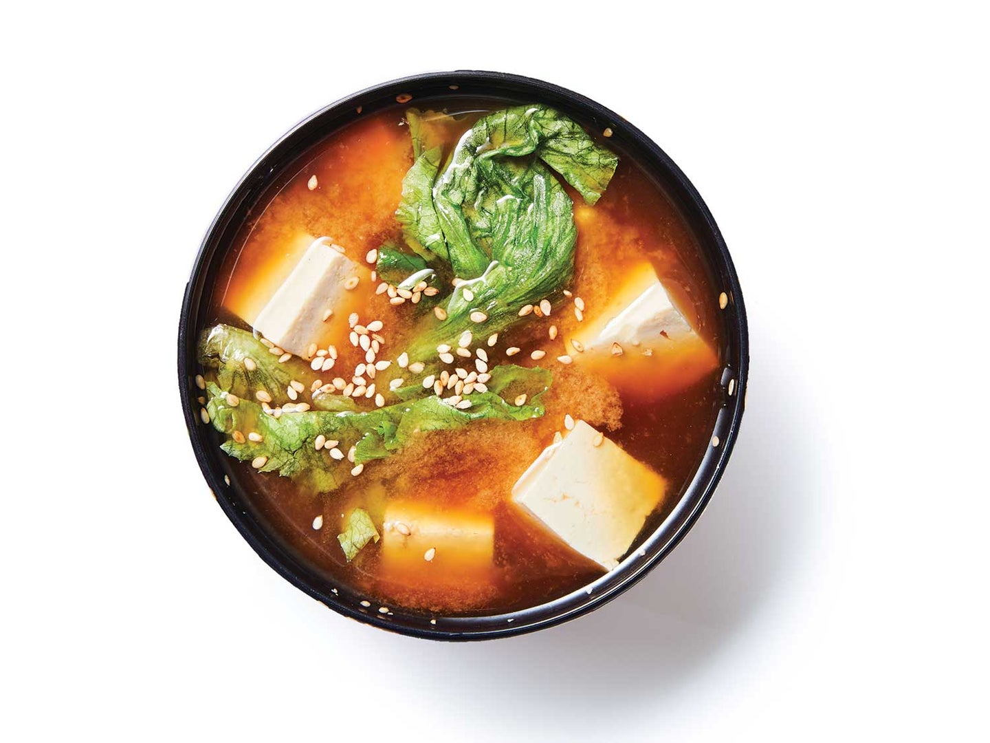 Tofu and Lettuce Miso Soup