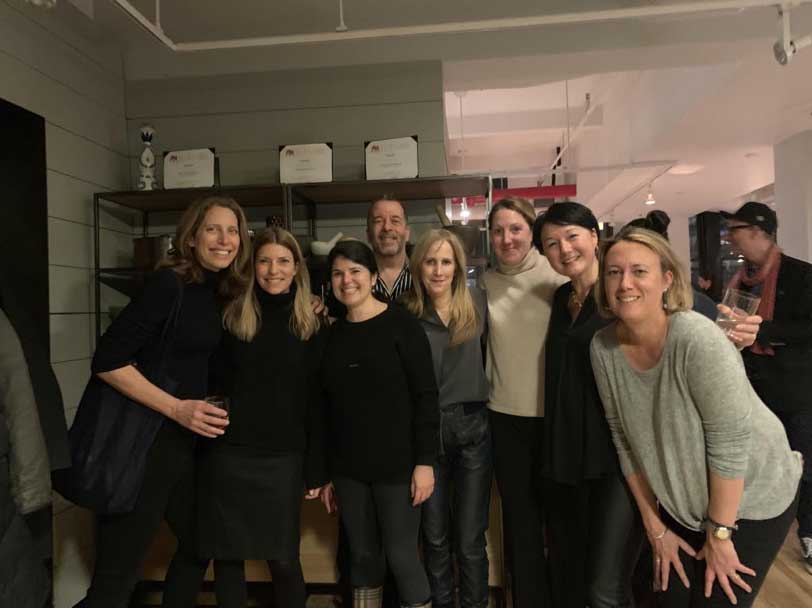 Past Saveur staffers had a chance to catch-up and reminisce. From left to right: Mindy Fox (former assistant editor), Sarah Gray Miller (former assistant to the editor-in-chief; current editor-in-chief), Christina Roig (former assistant to the editor-in-chief), Michael Grossman (founding creative director), Kelly Kochendorfer (the first person to oversee the magazine’s test kitchen), Catherine Tillman Whalen (former assistant and associate editor; current senior editor), Kathleen Brennan (former senior editor), and Caroline Campion (former senior editor).
