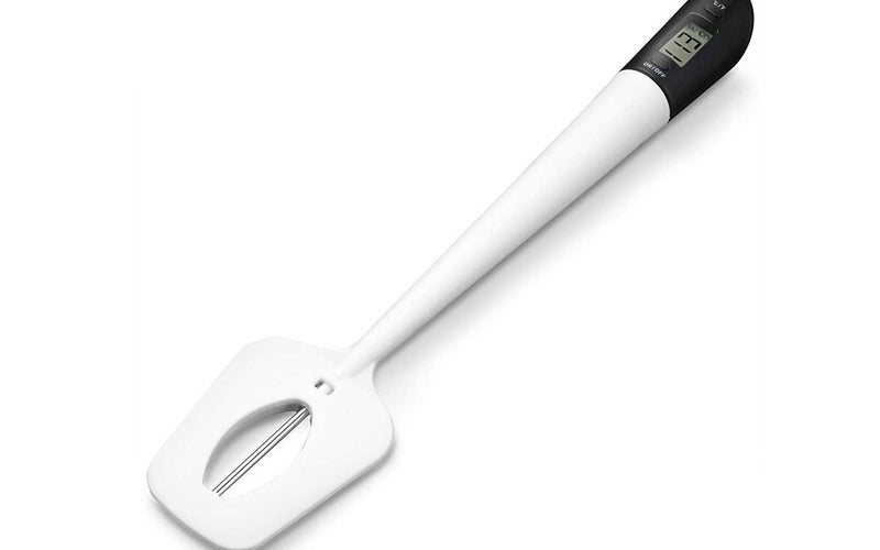 Gourmia Digital Spatula Thermometer Cooking & Candy Temperature Reader & Stirrer in One, Durable BPA free food safe material