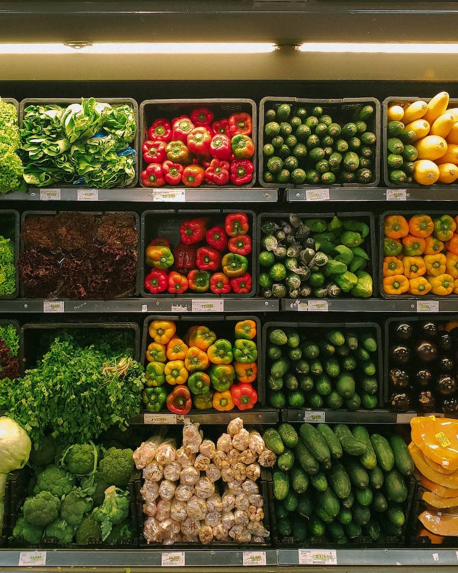 Produce at grocery store