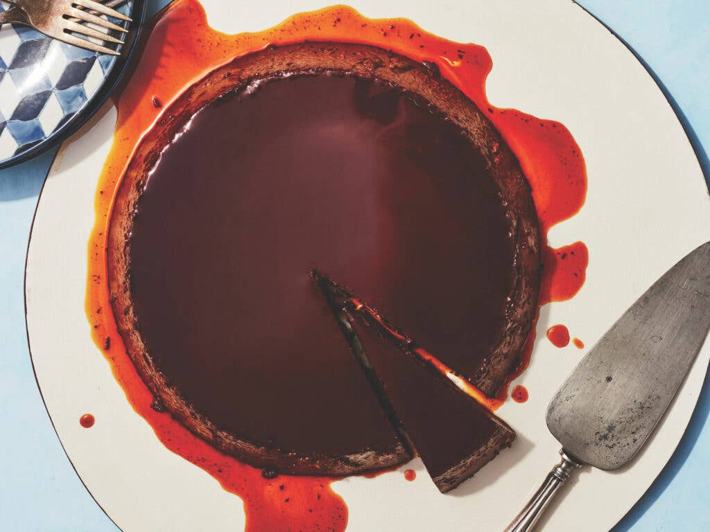 Chocolate and Guajillo Chile Flan