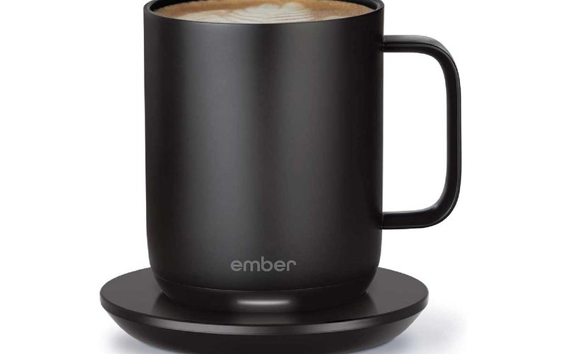 NEW Ember Temperature Control Smart Mug 2, 10 oz, White, 1.5-hr Battery Life - App Controlled Heated Coffee Mug - Improved Design