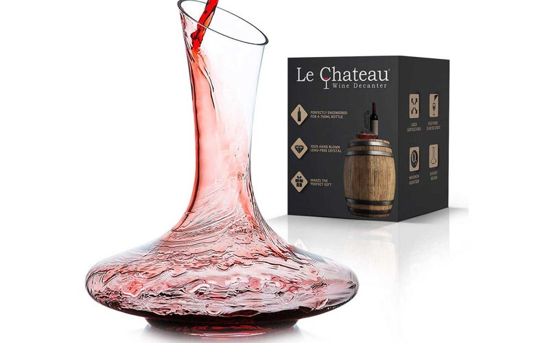 Le Chateau Wine Decanter - Hand Blown Lead-free Crystal Glass - Red Wine Carafe - Wine Gift - Wine Accessories