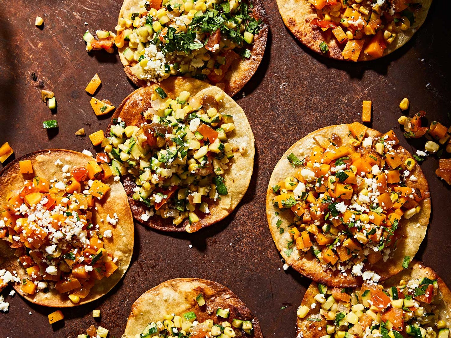 Yucatecan Tostadas Calabacitas Fritas