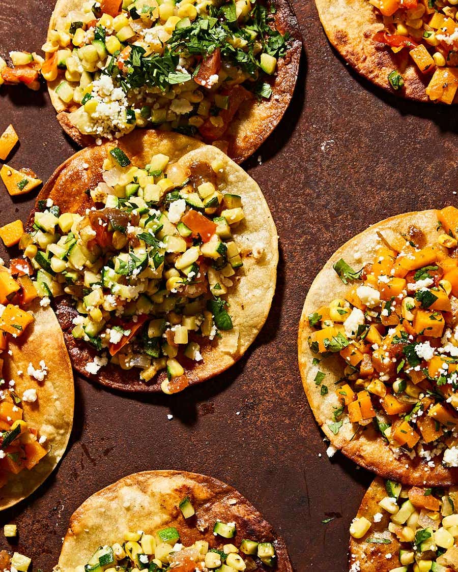 Yucatecan Tostadas Calabacitas Fritas Yucatecan Tostadas Calabacitas Fritas