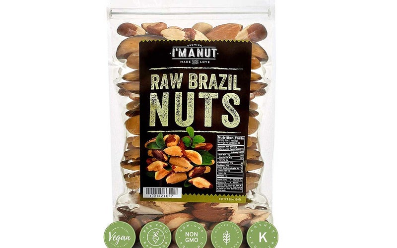 Raw Brazil Nuts 32oz (2 Pounds) Superior to Organic, No PPO, Probiotic, Large, Fresh and Resealable bag