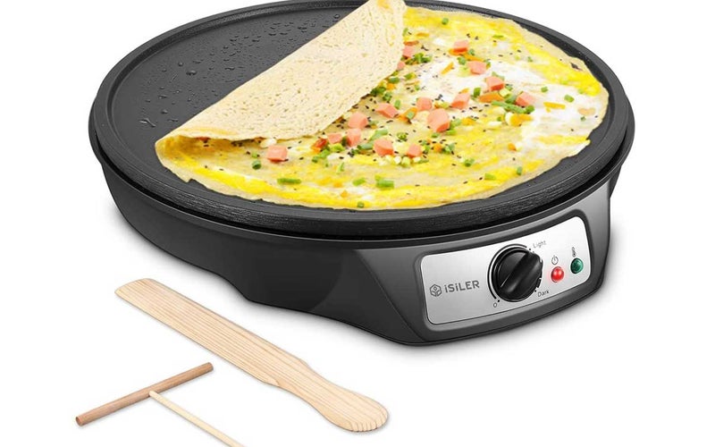 Electric Crepe Maker, iSiLER Nonstick Electric Pancakes Maker Griddle