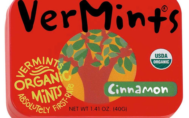 VerMints Organic Cinnamon Mints, 1.41oz Tins (Pack of 6)