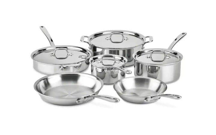 Best Stainless Steel Cookware Sets All-Clad D3 Stainless Everyday Cookware Set