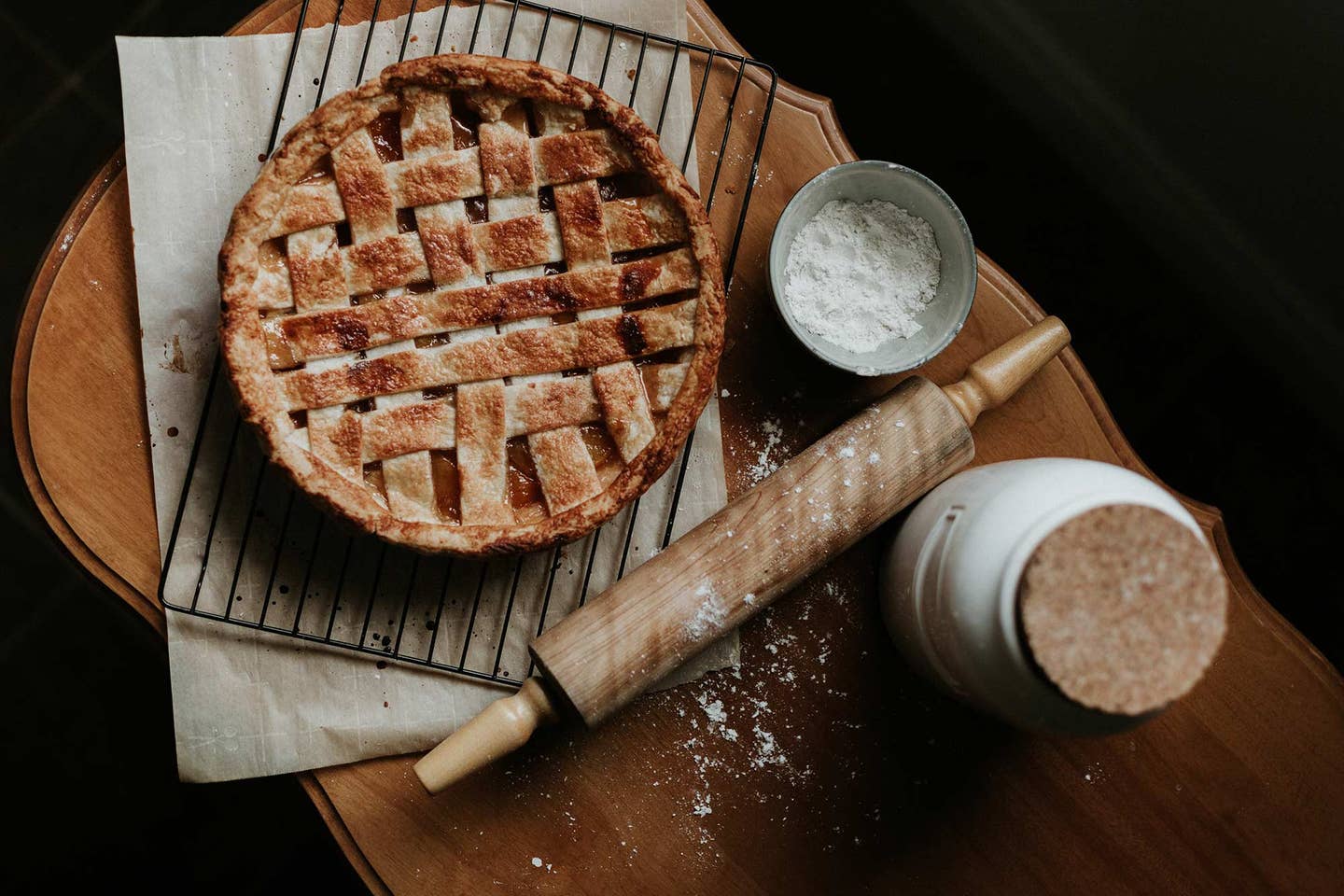 Beautiful lattice pie