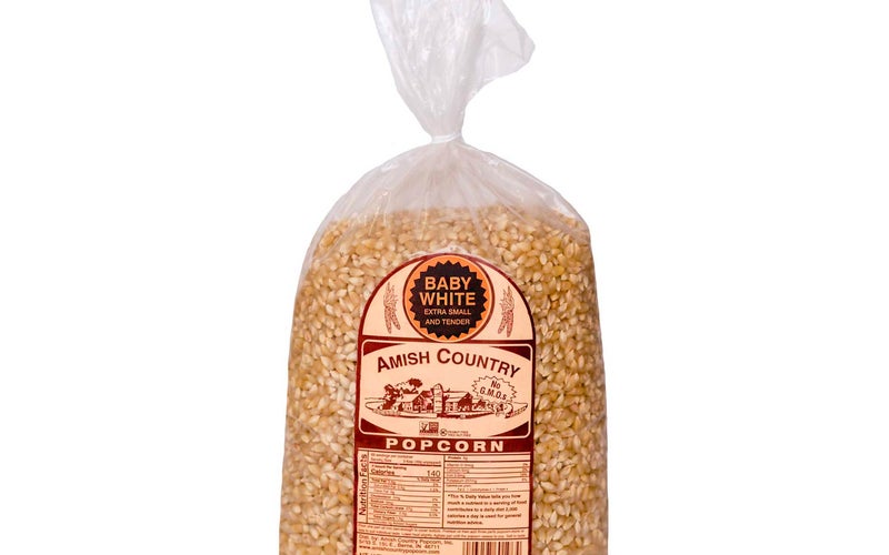 Amish Country Popcorn | 6 lb Bag | Baby White Popcorn Kernels | Small and Tender | Old Fashioned with Recipe Guide (Baby White, 6 Lb Bag)