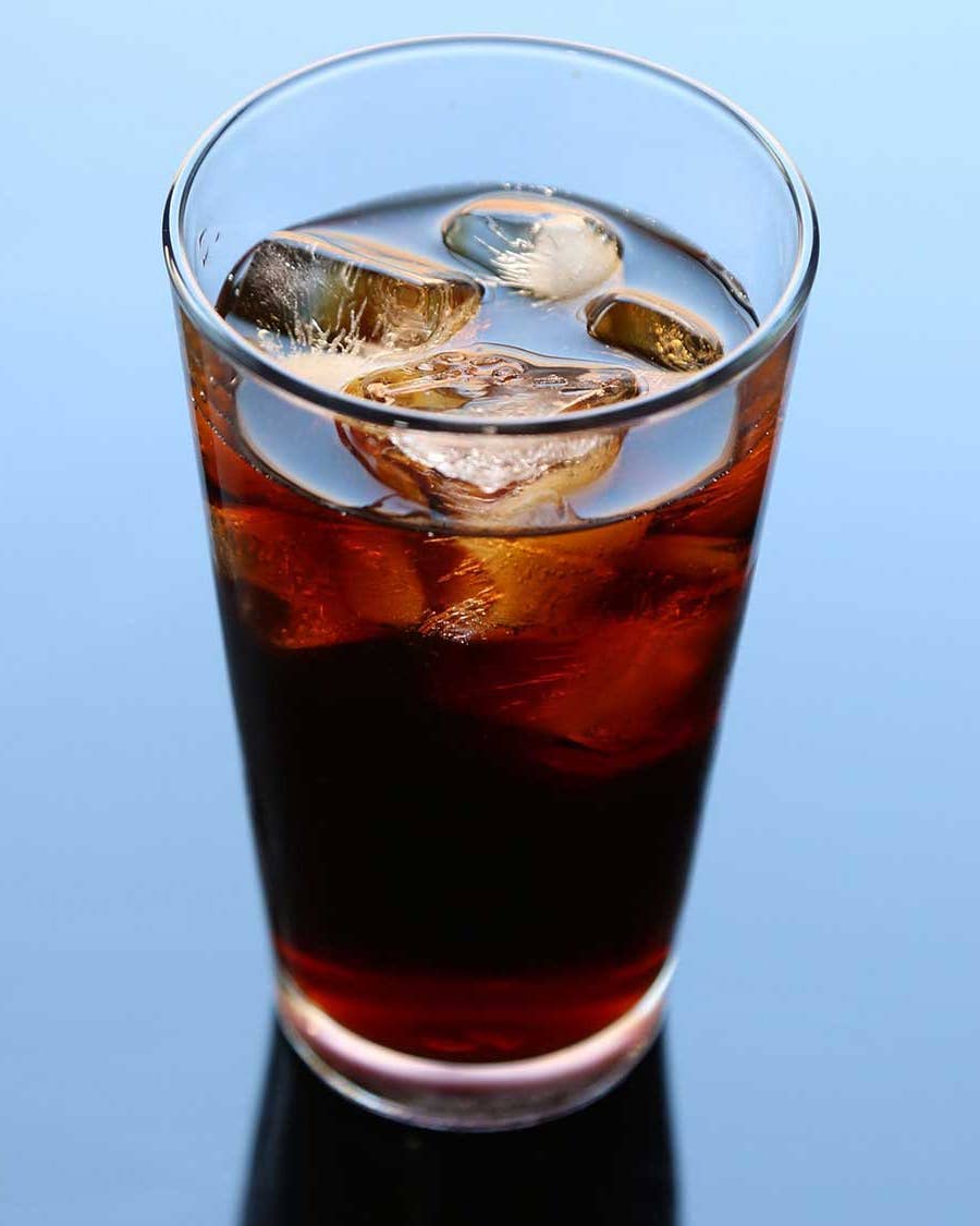 Cup of cold brew coffee with ice