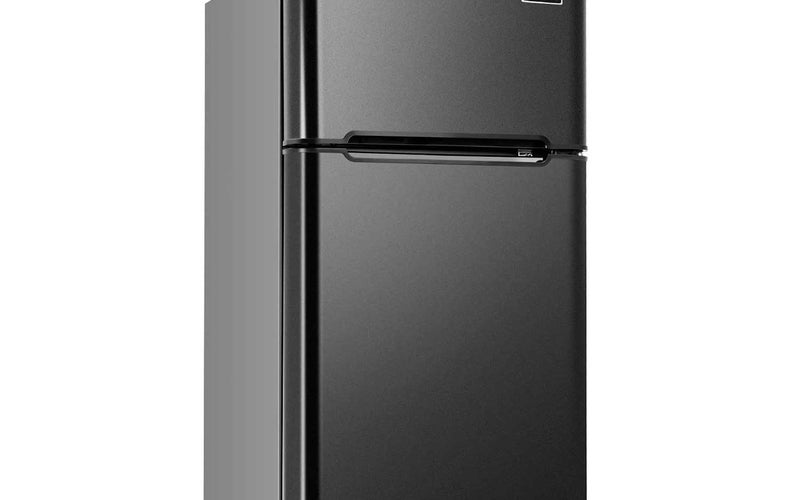 Euhomy Mini Fridge with Freezer, 3.2 Cu.Ft Compact Refrigerator with freezer, 2 Door Mini Fridge with freezer, Upright for Dorm, Bedroom, Office, Apartment- Food Storage or Drink Beer, Black