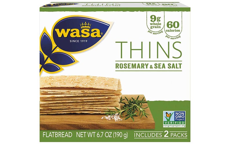 Wasa Flatbread Thins, Rosemary and Sea Salt, 6.7 Ounce (Pack of 10)