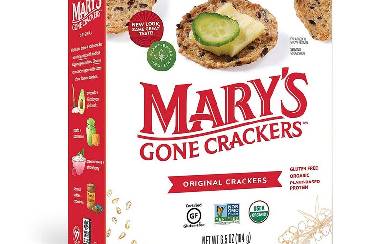 Mary's Gone Crackers Original Crackers, Organic Brown Rice, Flax & Sesame Seeds, Gluten Free, 6.5 Ounce (Pack of 6)