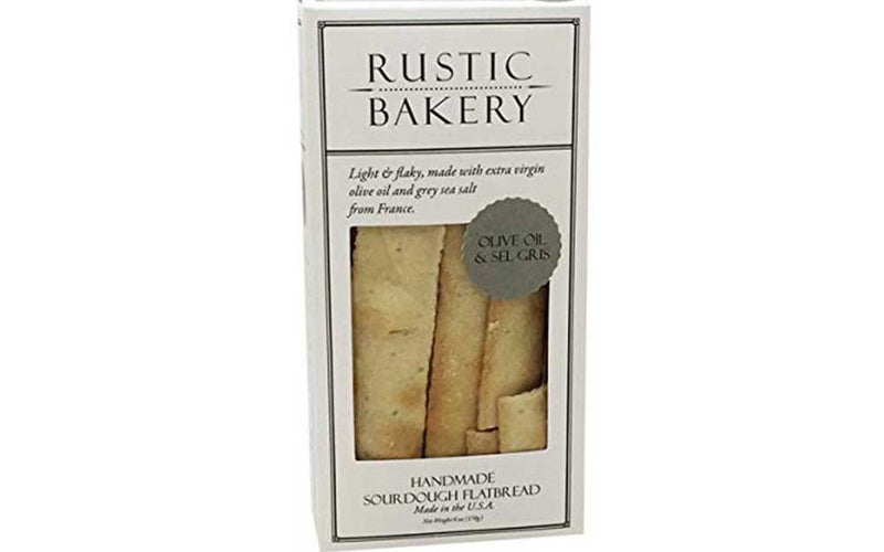 Rustic Bakery Gourmet Handmade Flatbread Olive Oil & Sel Gris 6 oz. (2 pack)