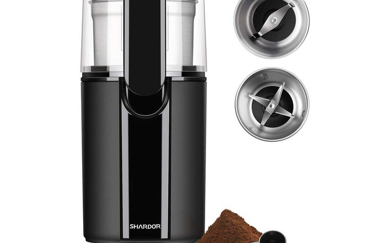 SHARDOR Coffee & Spice Grinders Electric, 2 Removable Stainless Steel Bowls for Dry or Wet Grinding
