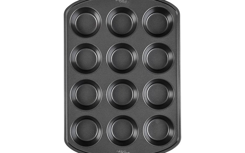 Wilton Perfect Results Premium Non-Stick Bakeware Muffin and Cupcake Pan, 12-Cup, STANDARD, Silver