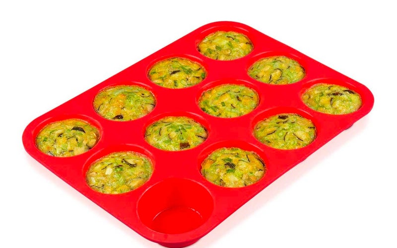 12 Cups Silicone Muffin Pan - Nonstick BPA Free Cupcake Pan 1 Pack Regular Size Silicone Mold
