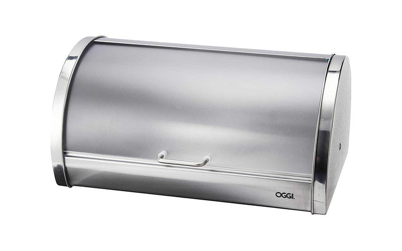 Oggi Stainless Steel Roll Top Bread Box