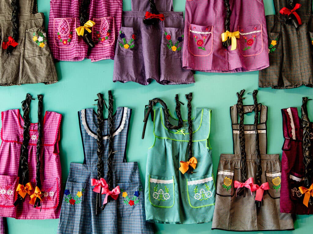 One of many walls inside Loló dedicated to Mexican popular culture.