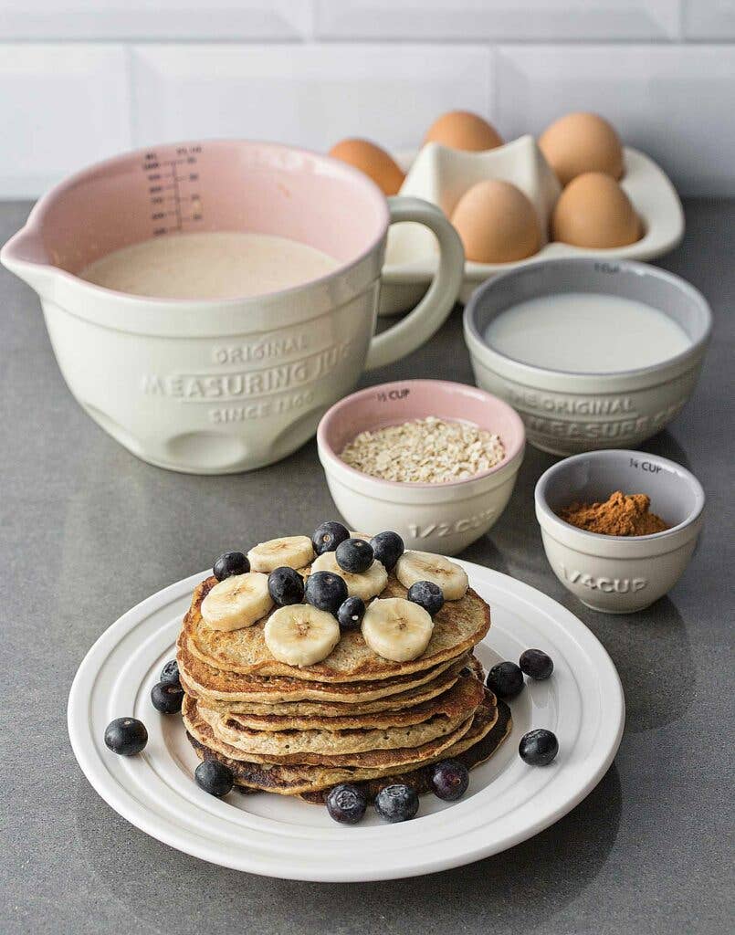 Pancakes in a pretty kitchen