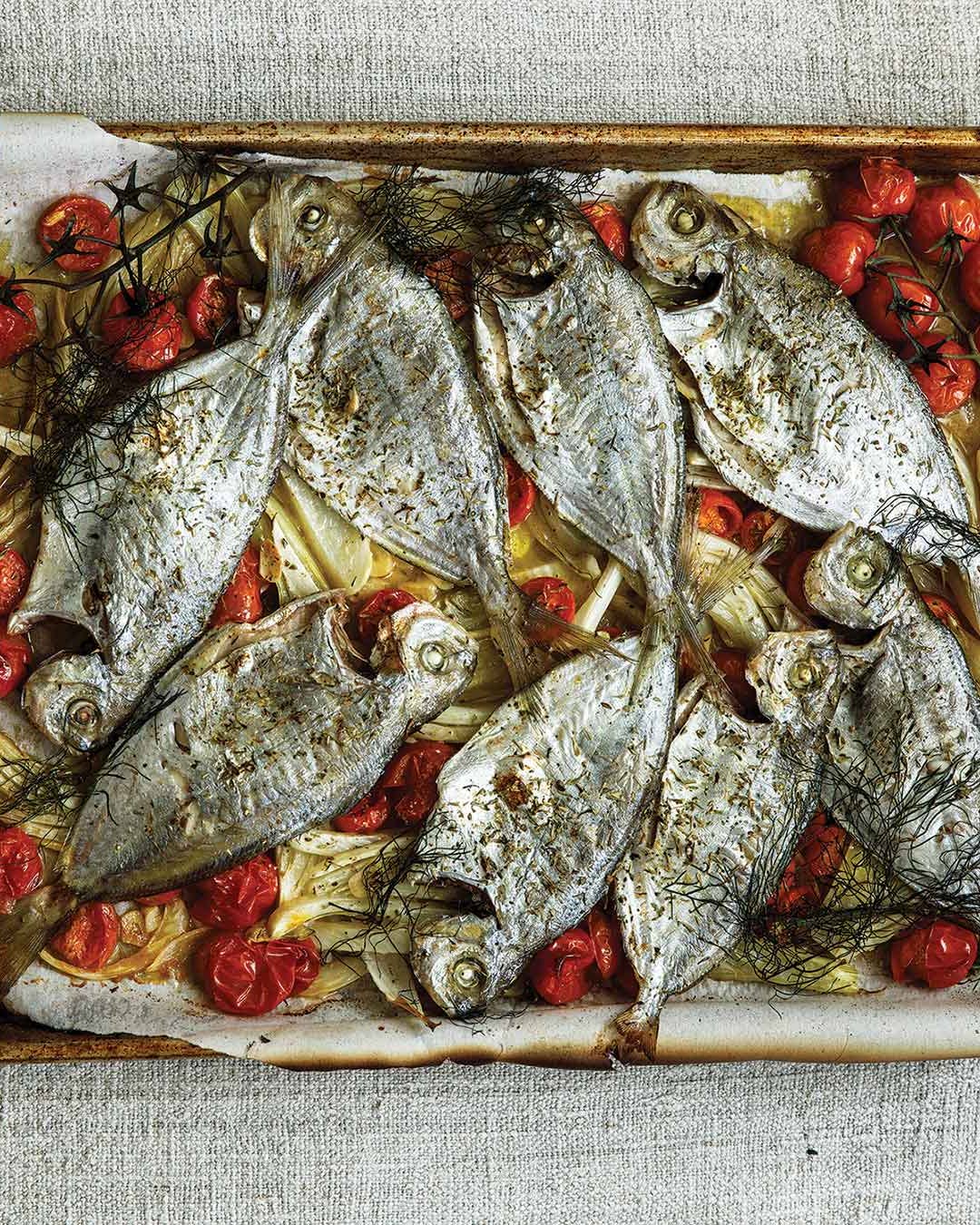 Oven-Roasted Whole Fish with Tomatoes and Fennel