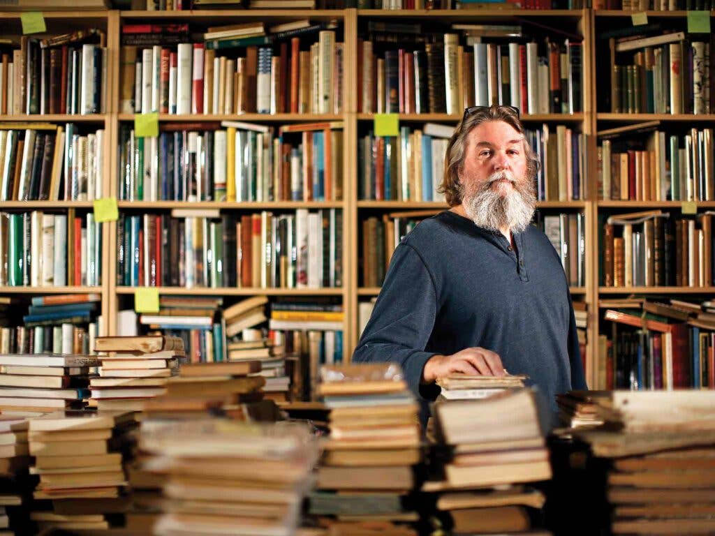 Don Lindgren, owner of Rabelais Books in Biddeford, Maine.