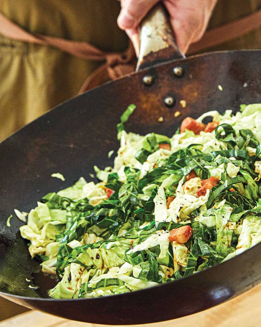 Stir-Fried Cabbage with Bacon