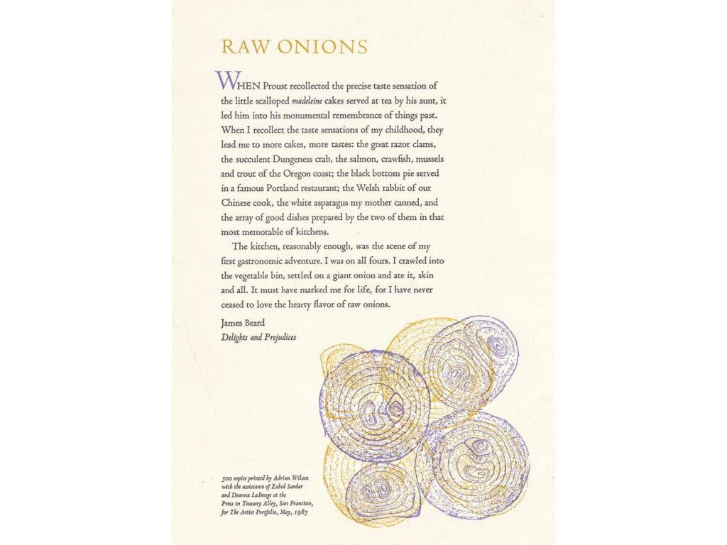 James Beard's ode to onions.