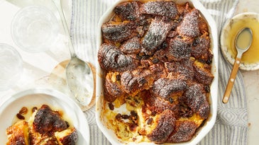 Croissant Bread Pudding Bourbon Sauce