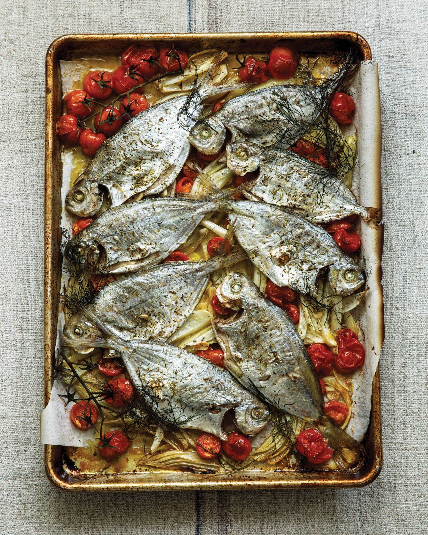 Oven-Roasted Whole Fish With Tomatoes and Fennel Oven-roasted Atlantic butterfish with fennel and tomato Oven-Roasted Whole Fish