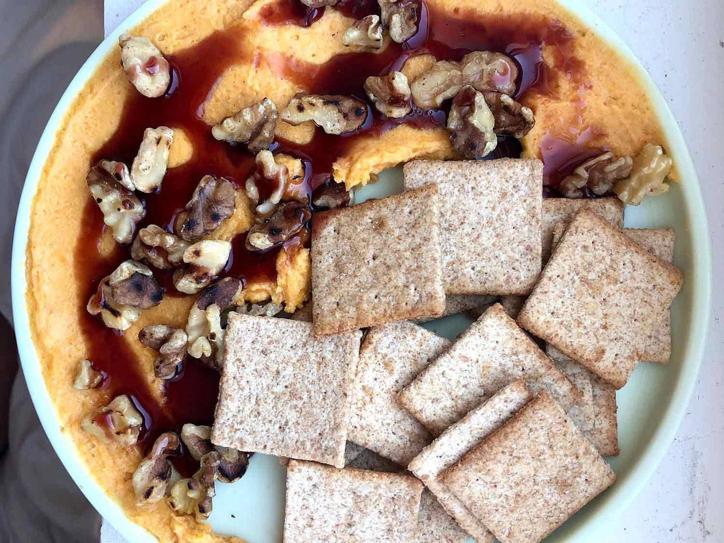 Amy Thielen’s Old-Fashioned Pounded Cheese with Walnuts and Port Syrup