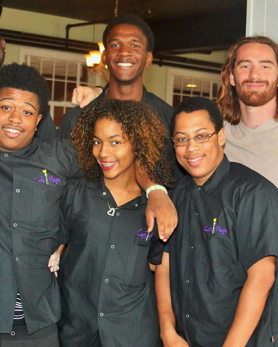 Cafe Hope is Giving New Orleans Youth a Chance at a Culinary Future Cafe Hope interns and instructors.
