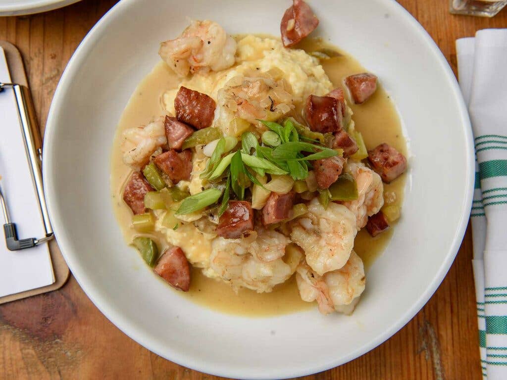 Shrimp and grits for an after work family meal.
