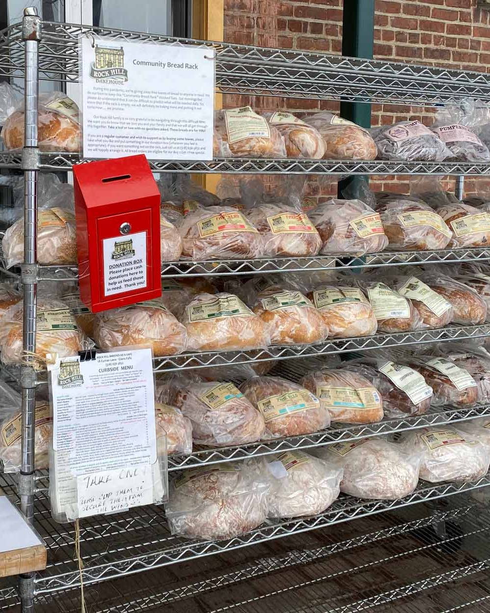 New York’s Rock Hill Bakehouse & Cafe gives away 750 loaves of fresh bread every week using a no-questions-asked Community Bread Rack.