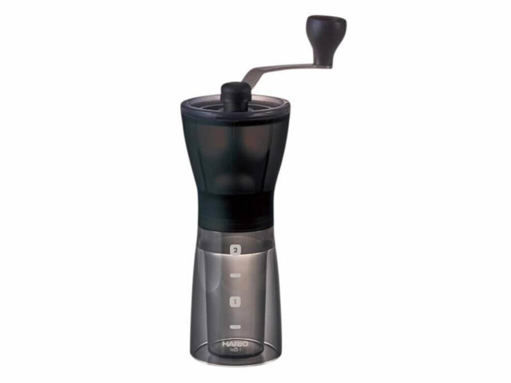 Hario Ceramic Coffee Mill, Mini Slim, Plus, Black