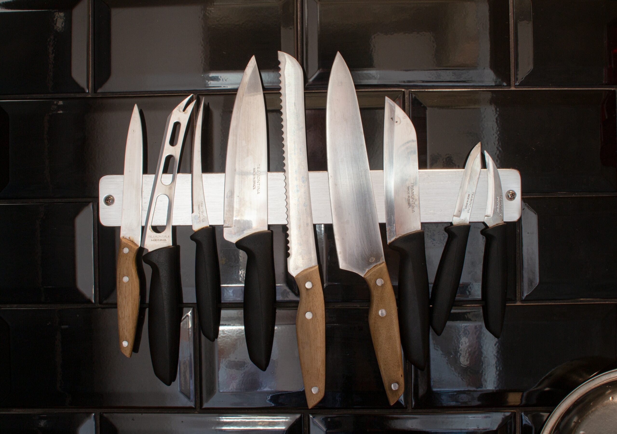 Kiwi Knives set 8 pcs Kitchen Knife Stainless steel Blade Wood