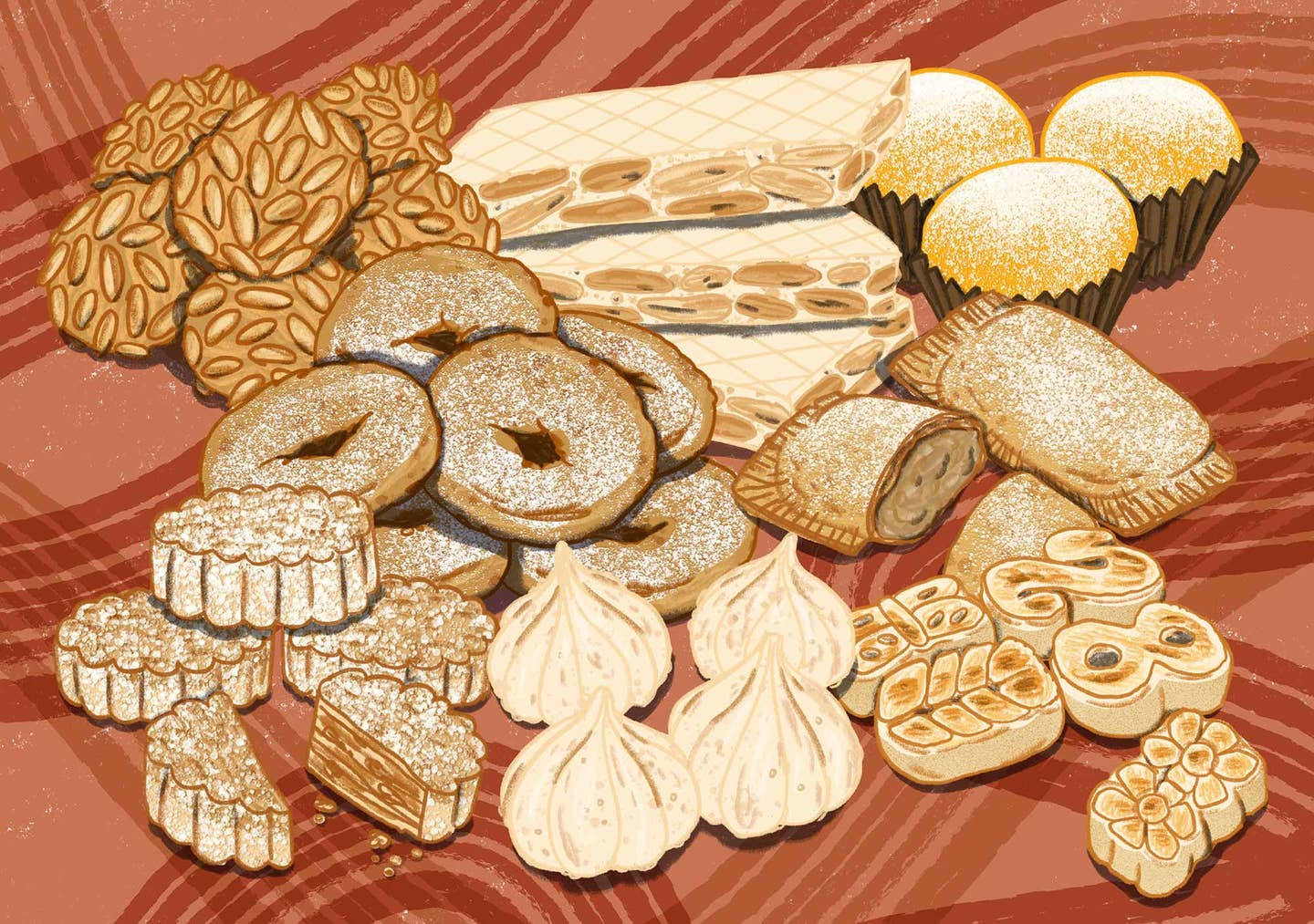 Illustration of Spanish cookies